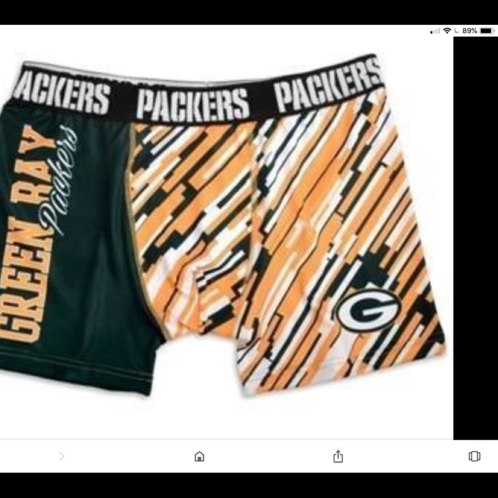 Green Bay Packers Compression Boxers size large